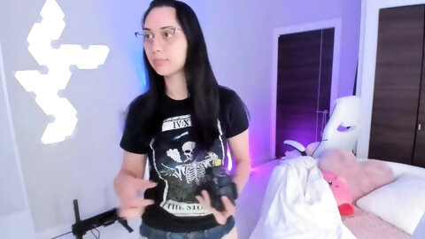 Sexy teen ebony solo toy masturbation