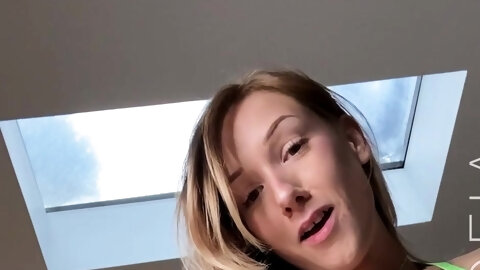 Amateur Blonde Teen Plays Solo with Toy...